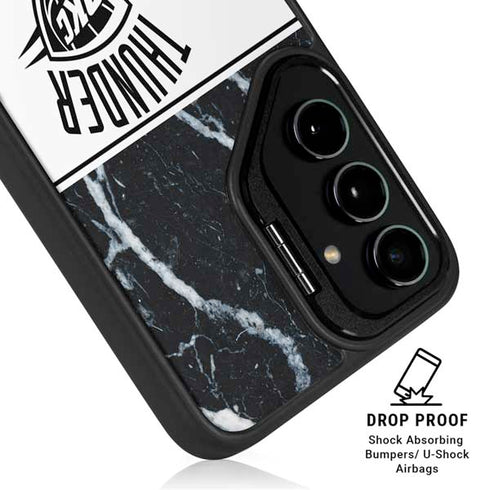 NBA Oklahoma City Thunder Marble Galaxy S25 Ultra Kickstand Case